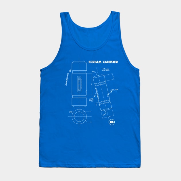 Scream Canister Blue print Tank Top by José Ruiz